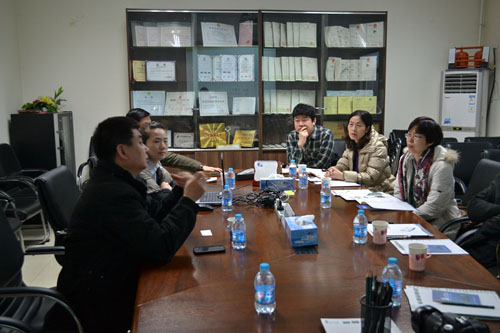 灌排中心領導（姚宛艷、孔東、郭慧濱等）到東方生態座談